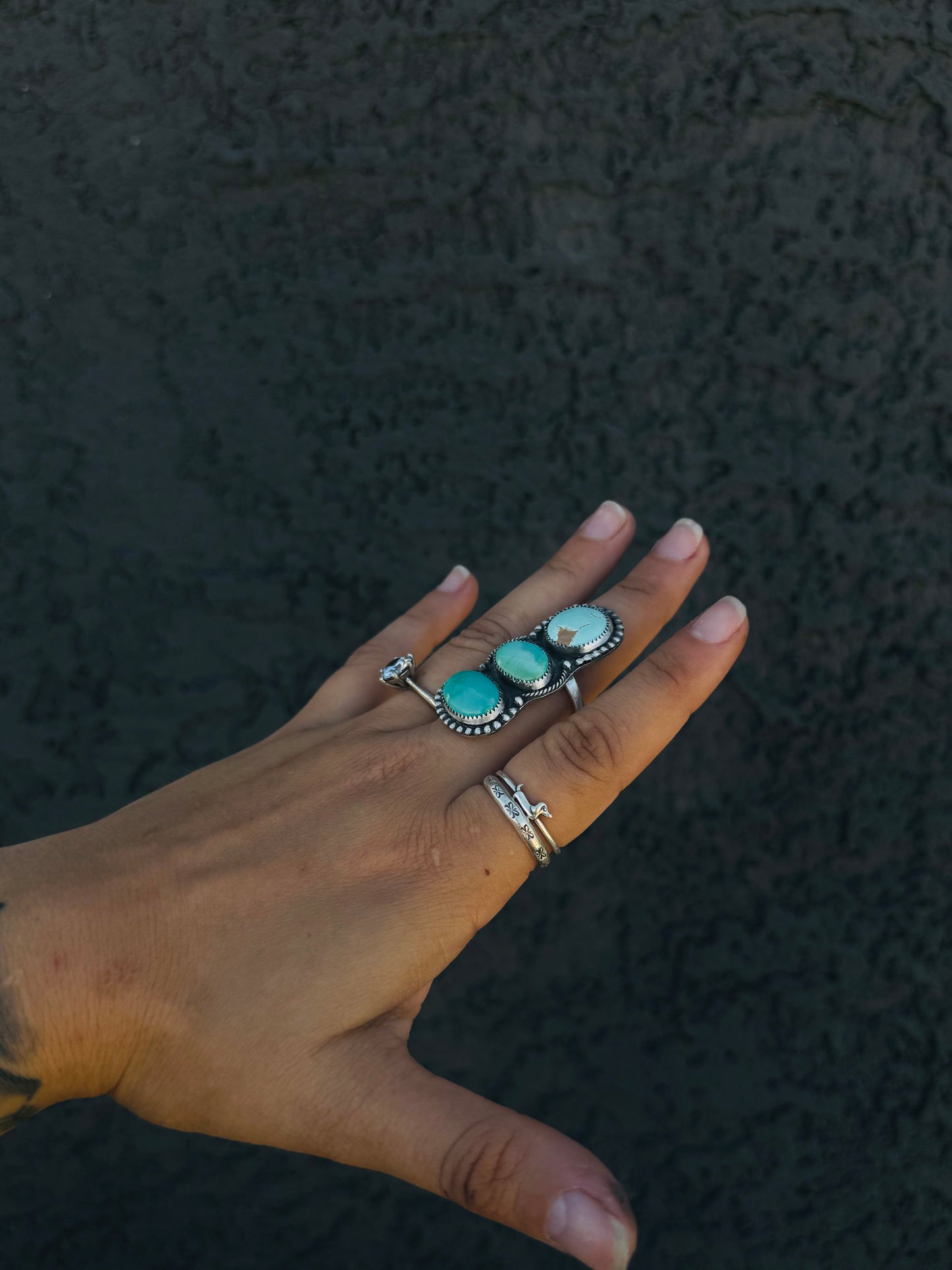 Multi Turquoise Ombré Ring Size 8