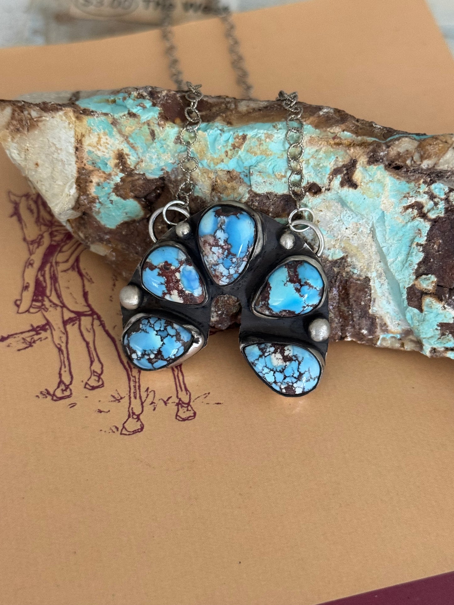 Golden Hills Turquoise Naja Rollo Necklace