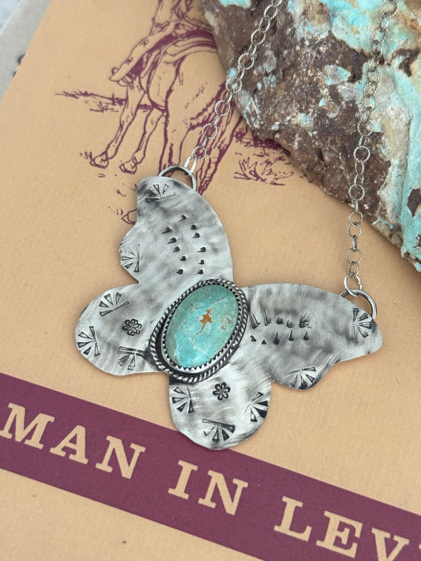 Royston Turquoise Butterfly Necklace