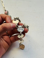 RESELL Pink Conch Lariat Heart Necklace