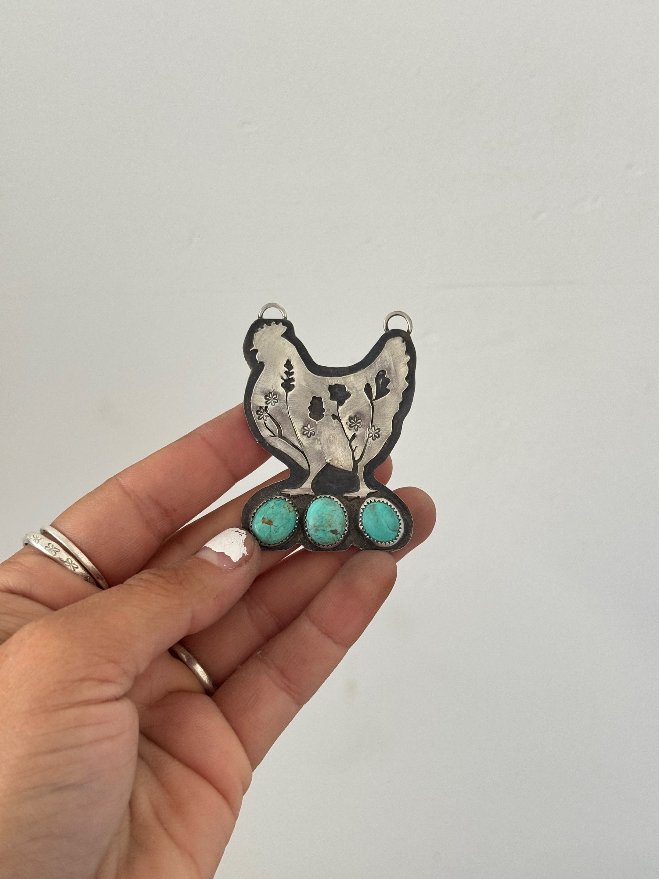 Chicken Inlay Kingman Turquoise Necklace