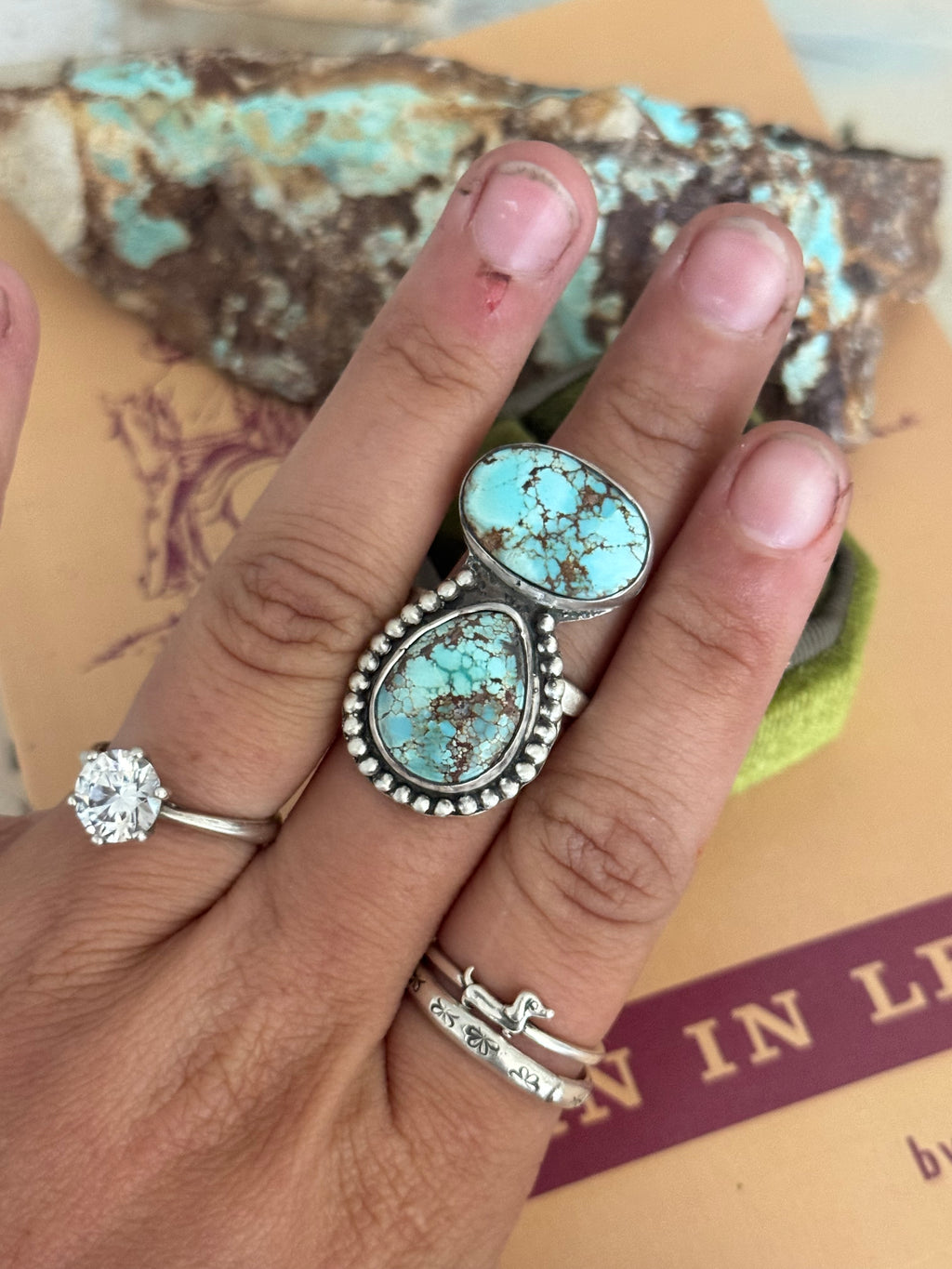 Golden Hills Turquoise Ring Size 8