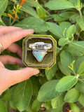 Royston Turquoise and Enamel Classic Car Pin Ring size 7