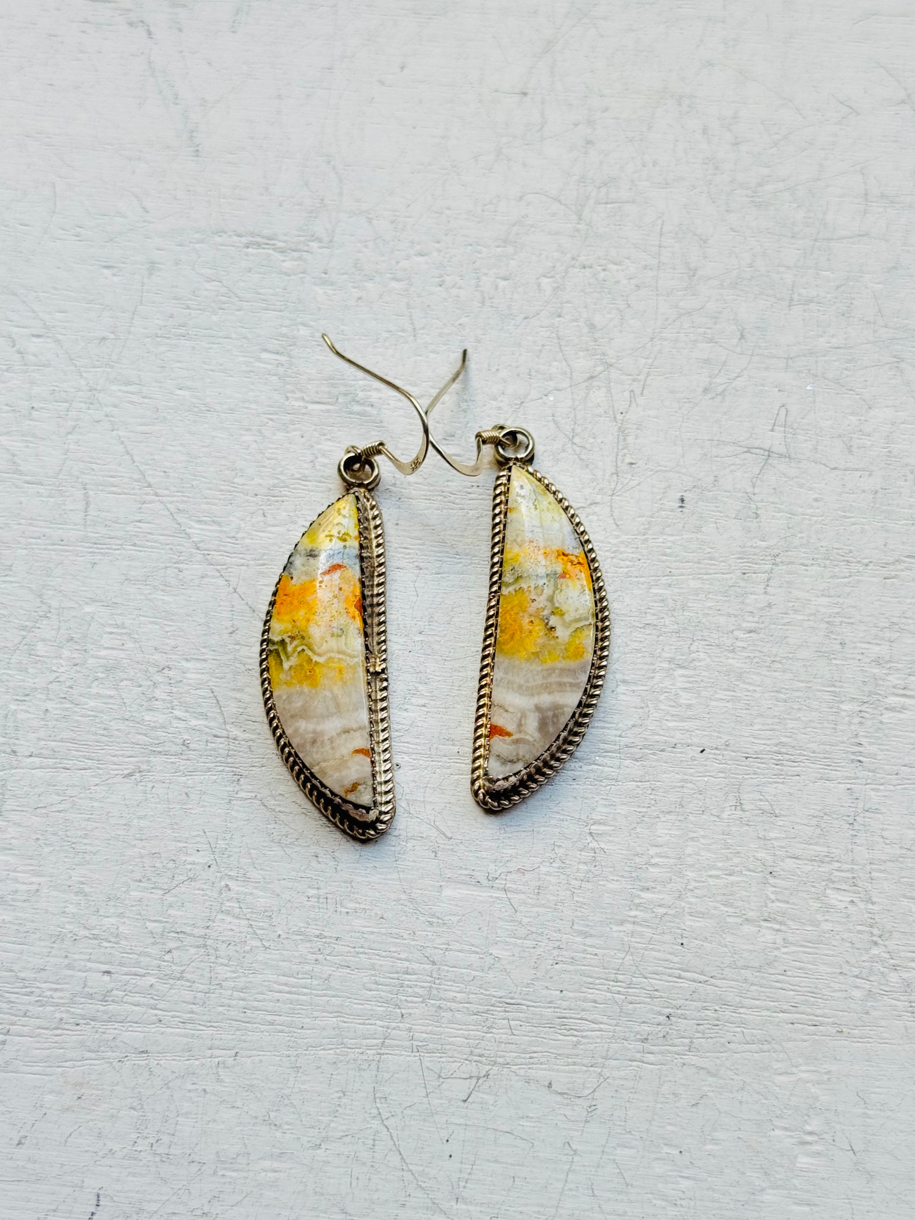 RESELL Reda Galvan Bumblebee Agate Dangle Earrings