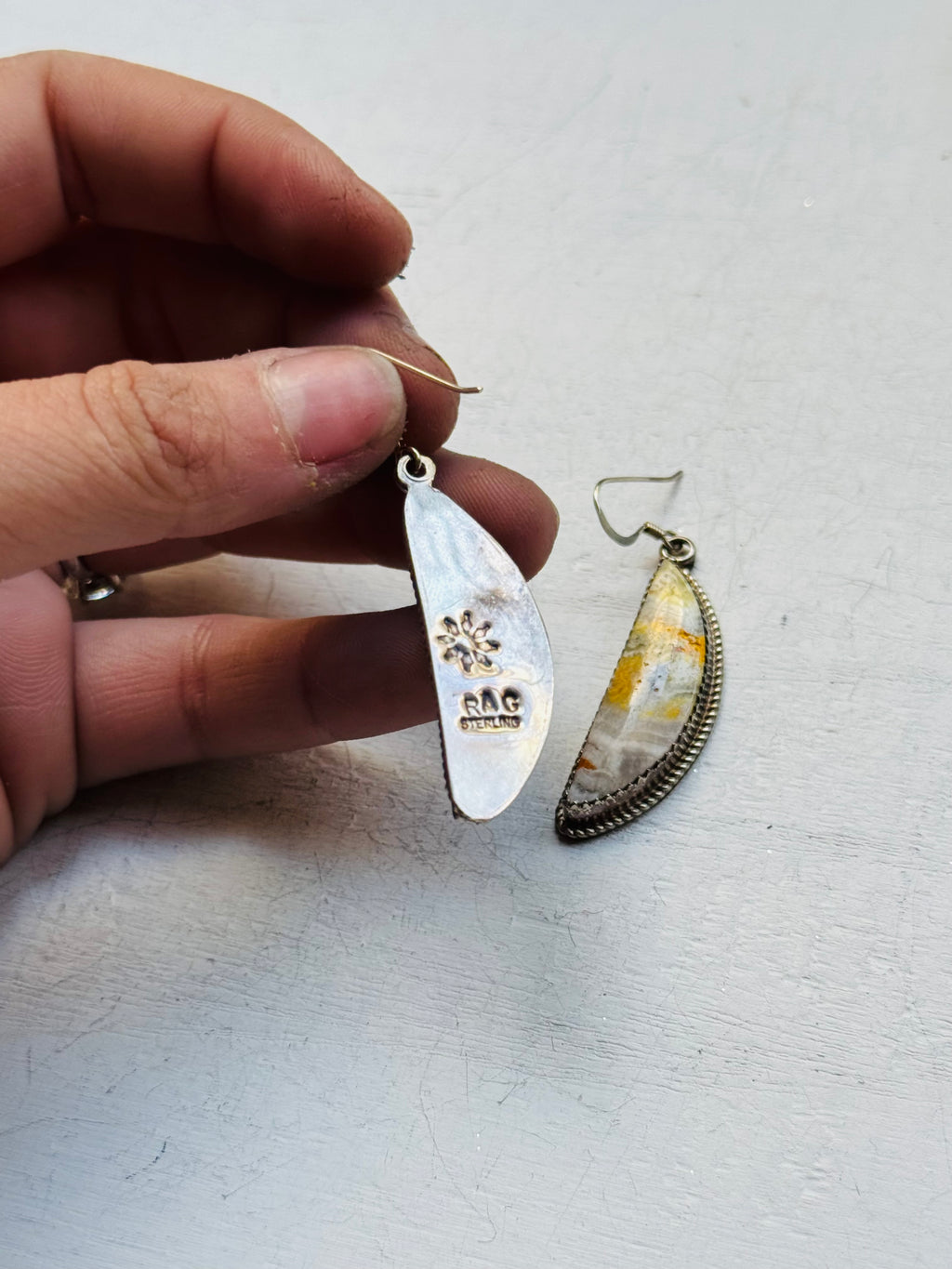 RESELL Reda Galvan Bumblebee Agate Dangle Earrings