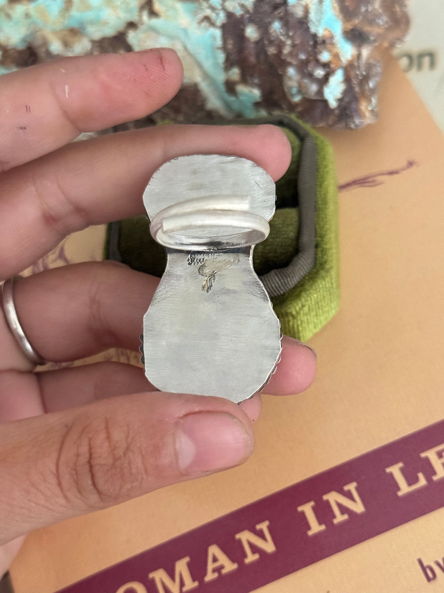 Blue Bird Turquoise Adjustable Ring