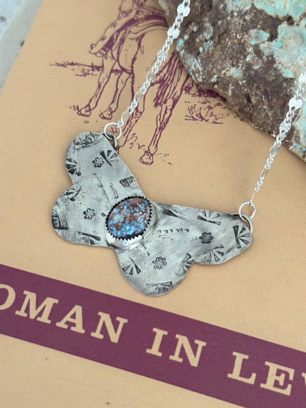 Golden Hills Turquoise Butterfly Necklace