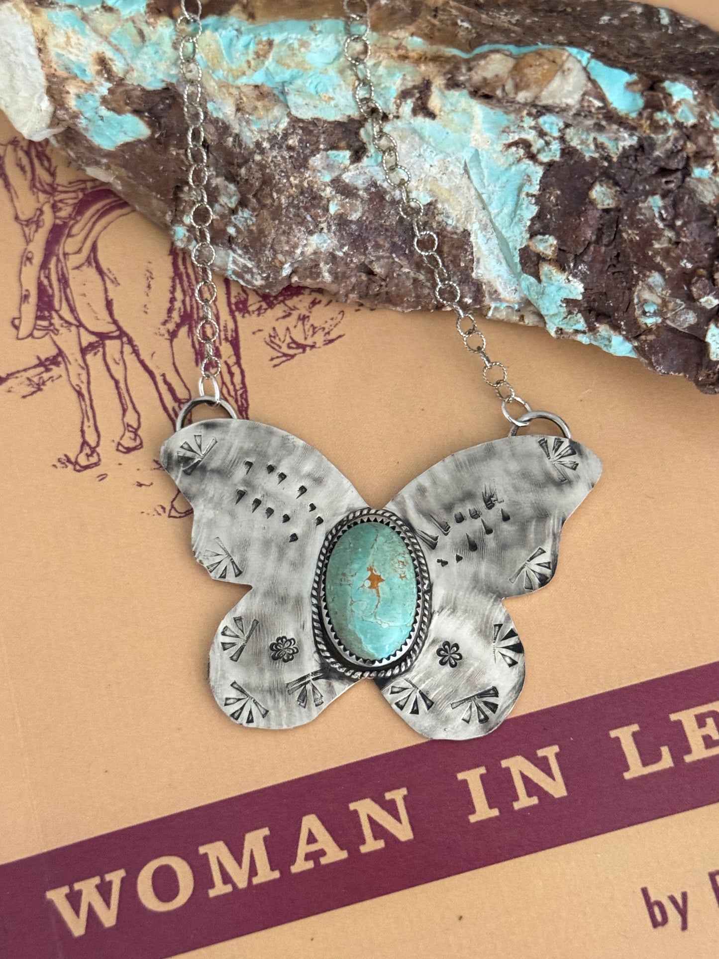 Royston Turquoise Butterfly Necklace
