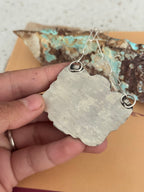 Spiny Oyster/White Buffalo Composite Cluster Paperclip Necklace