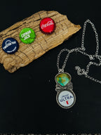 Kingman Turquoise & Bottle Cap Multi-Wear Necklace
Chain 24”