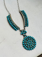 RESELL Kingman Turquoise Cluster Necklace