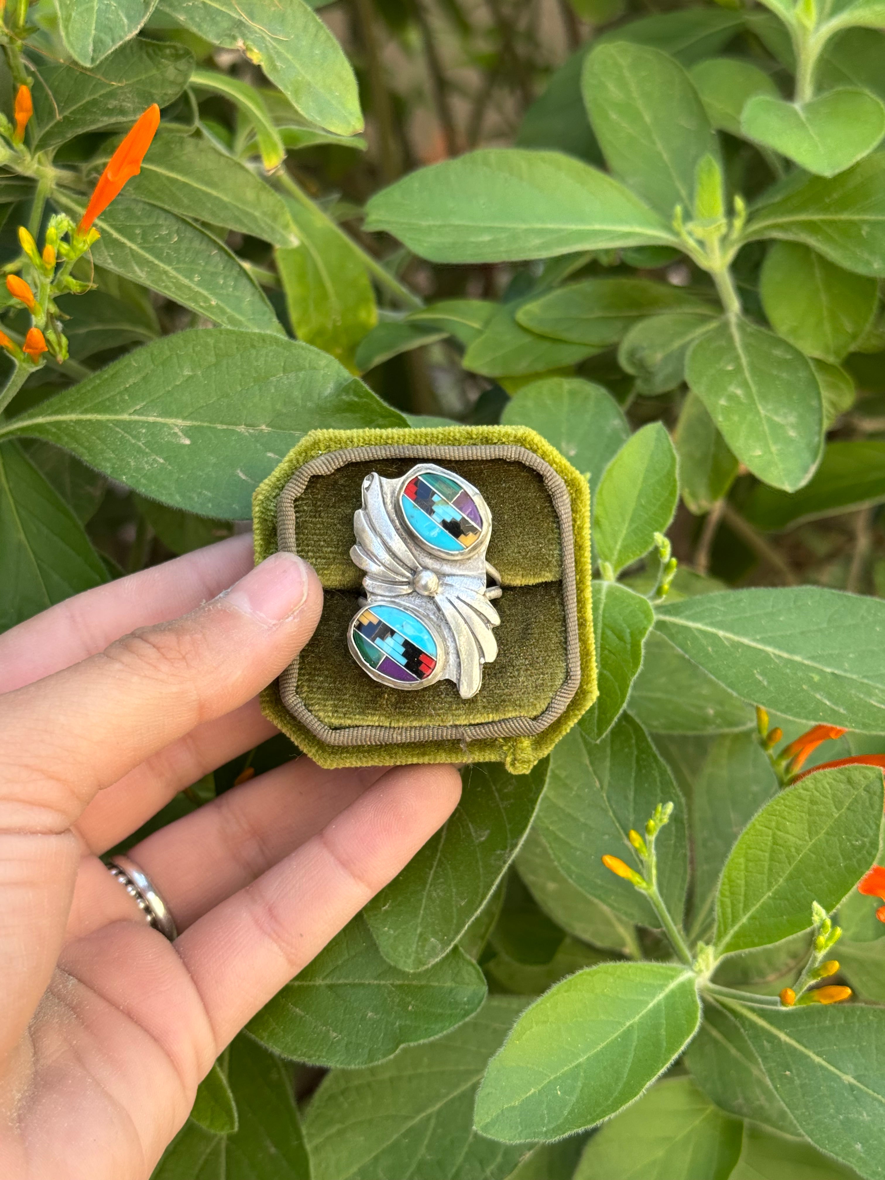 Multi Stone Inlay Ring size 7.5