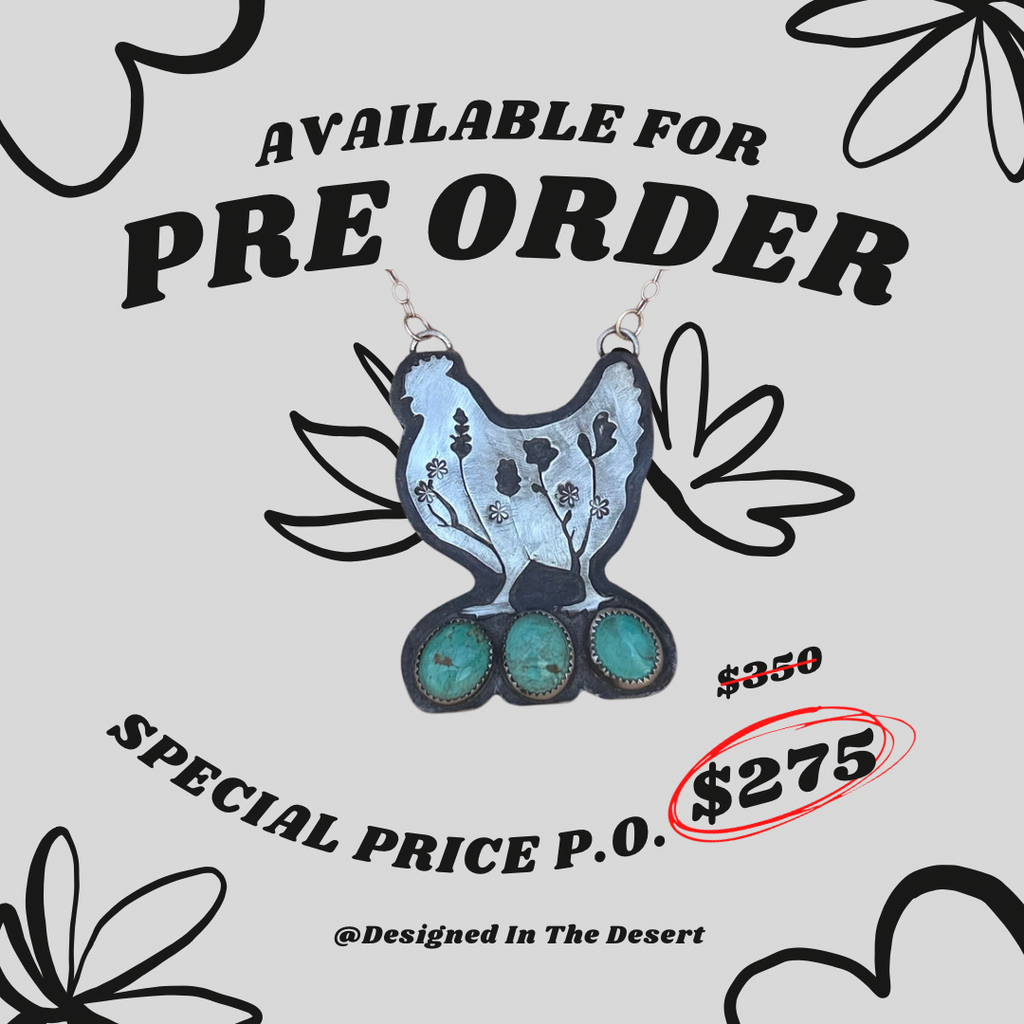 Chicken Inlay Kingman Turquoise Necklace