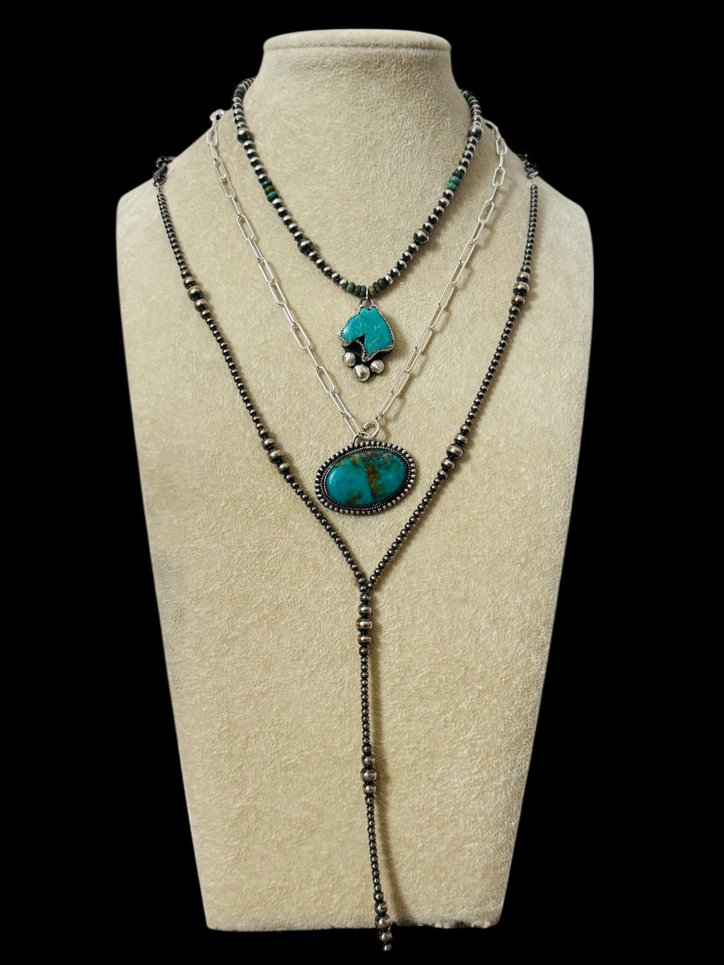 Multi Wear Adjustable Kingman Turquoise Necklace